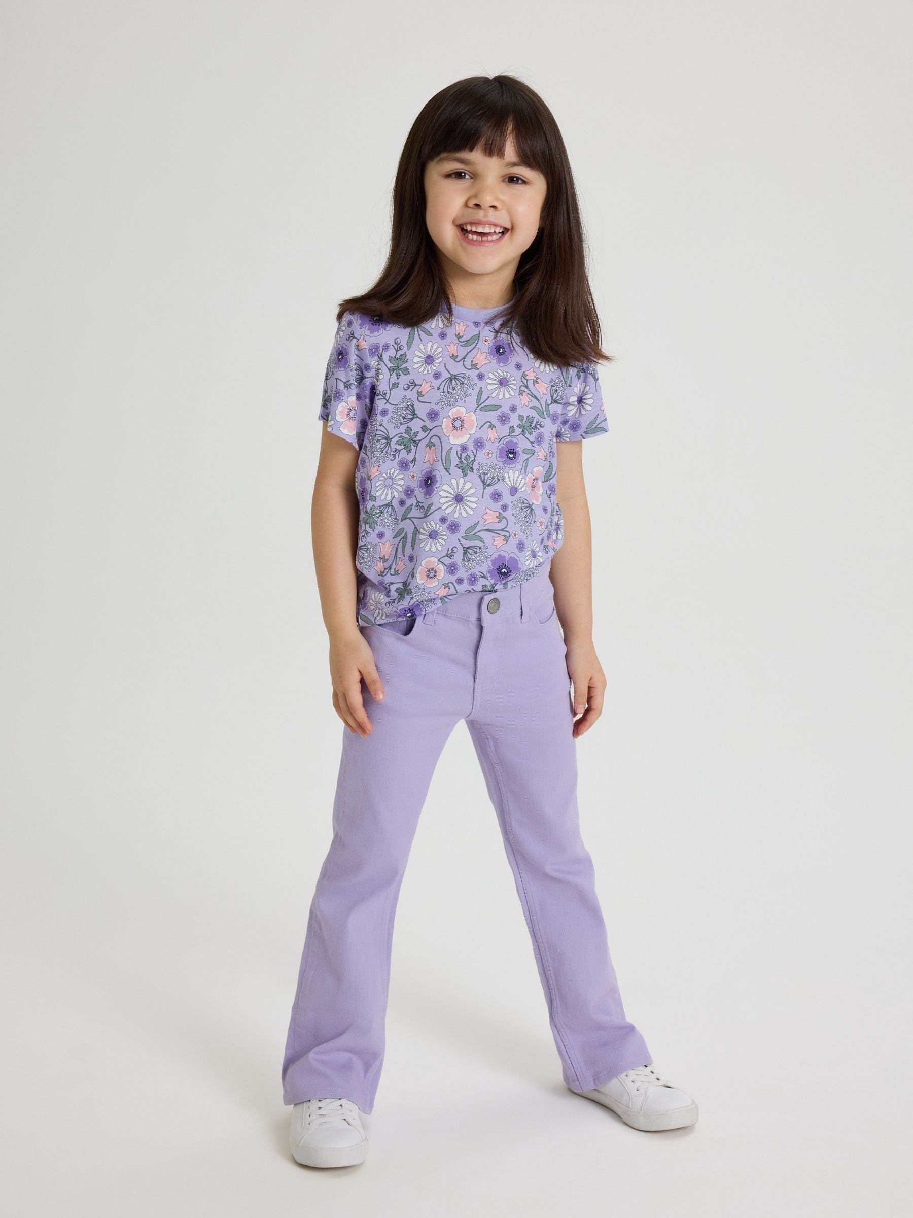 Dsiney Kidz - Polarn O. Pyret Purple Lightweight Bootleg Jeans image 1