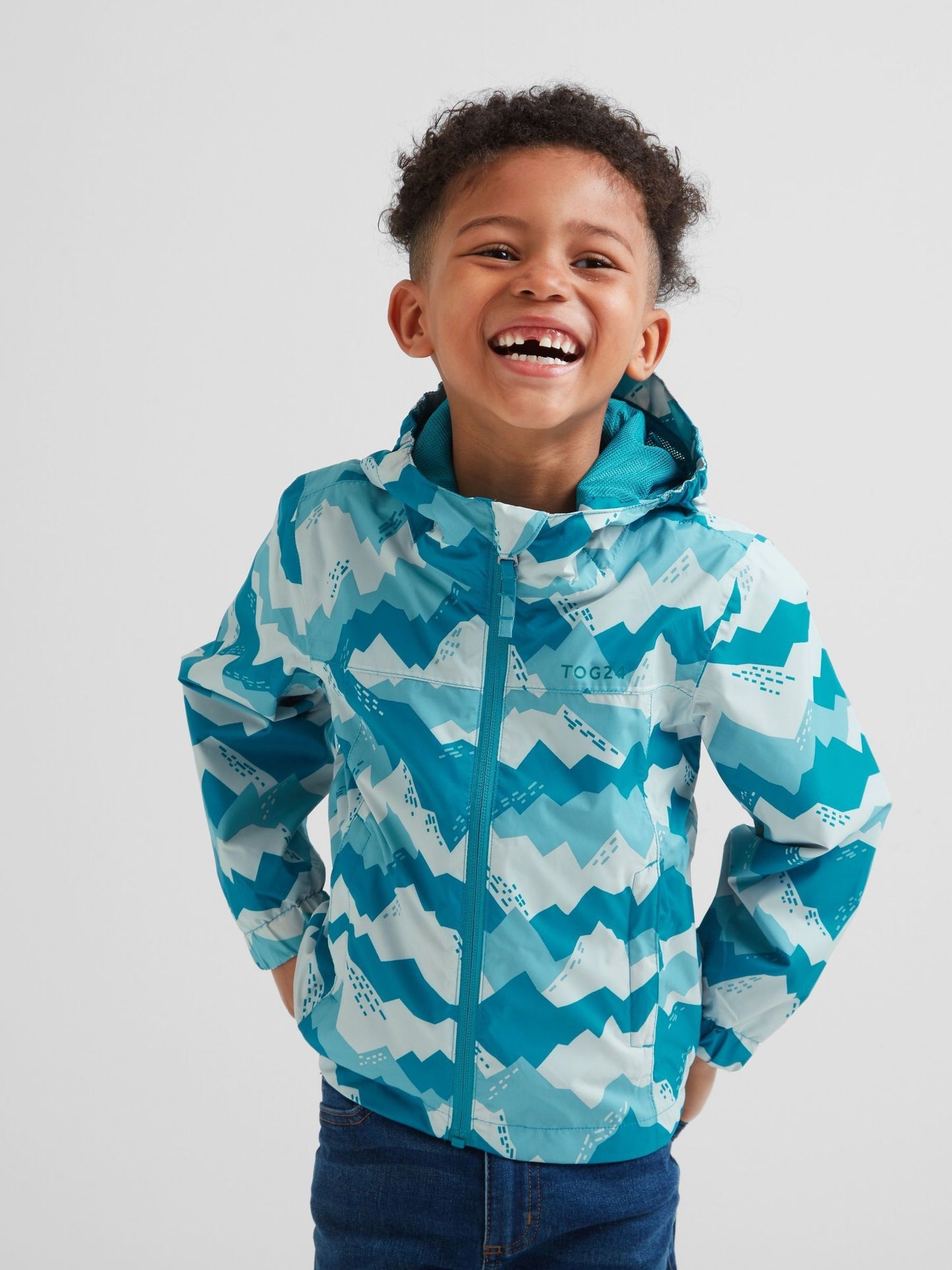 Dsiney Kidz - Tog 24 Mosaic Blue Mountain Print Mauve Waterproof Jacket image 2