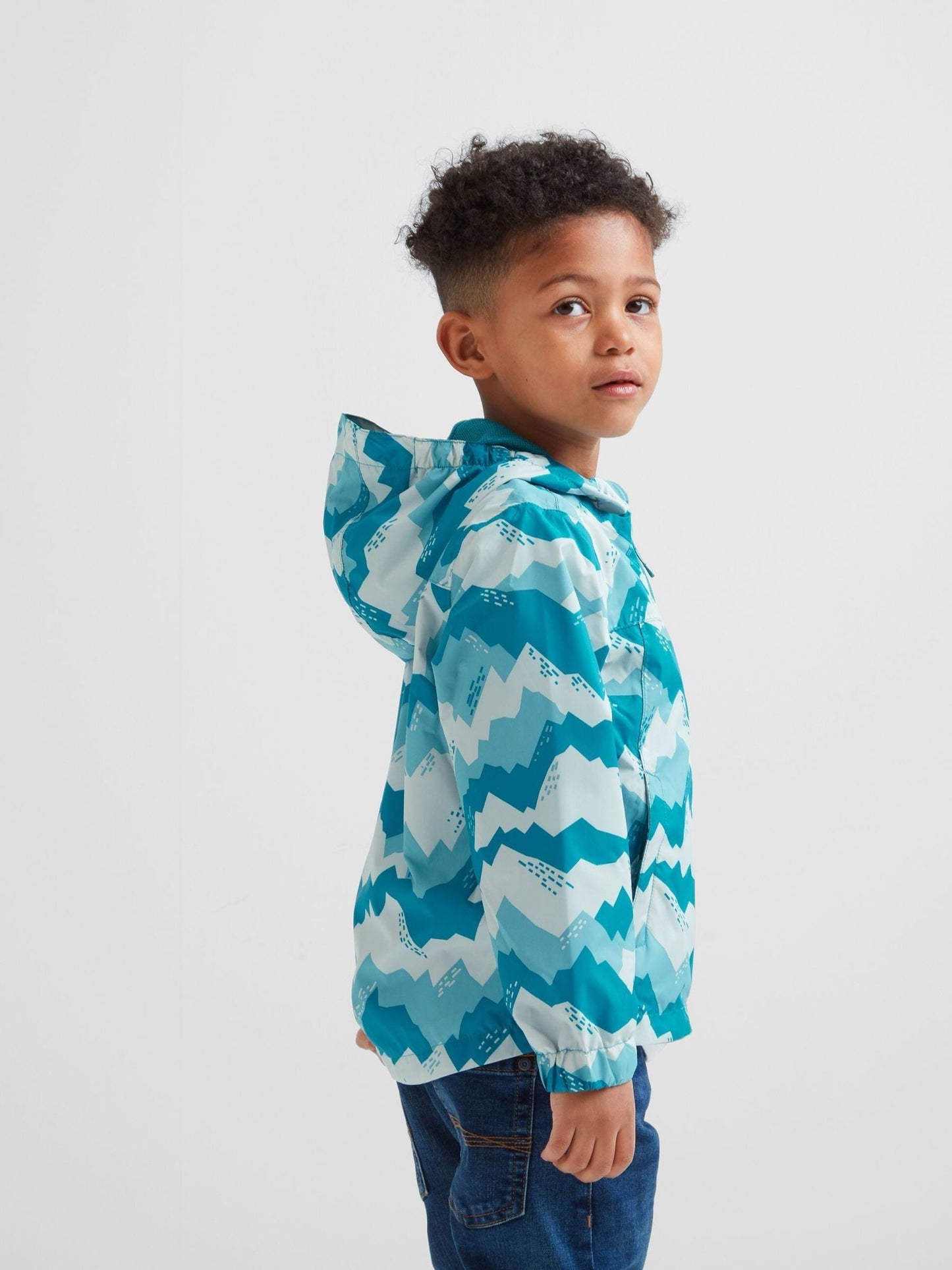 Dsiney Kidz - Tog 24 Mosaic Blue Mountain Print Mauve Waterproof Jacket image 4