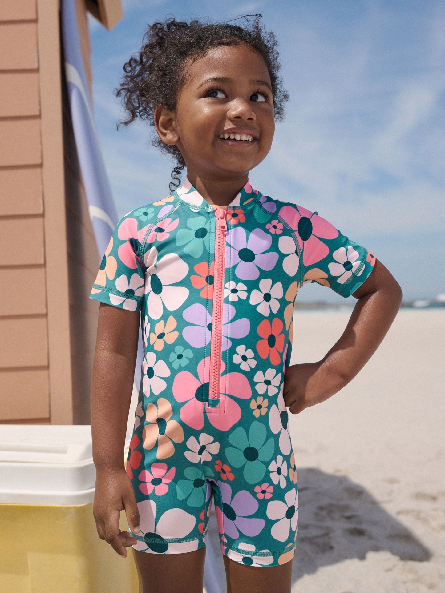 Stampy Floral Sunsafe Swimsuit (3mths-10yrs) image 1