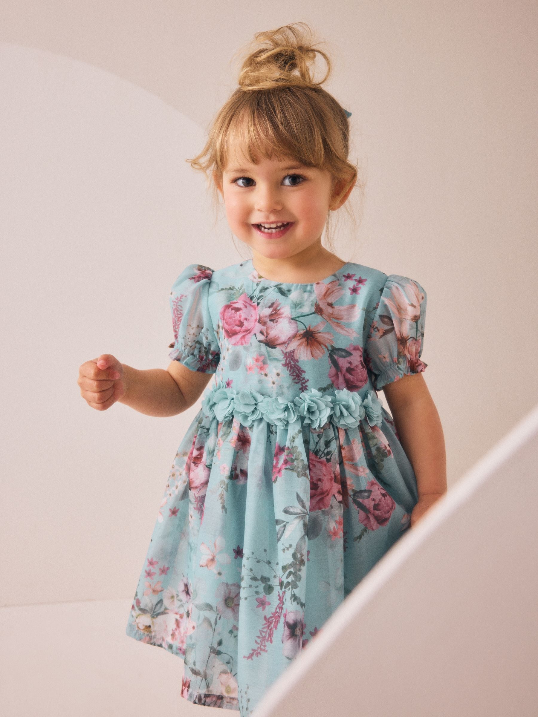Blue Flower Corsage Dress (3mths-8yrs) image 2