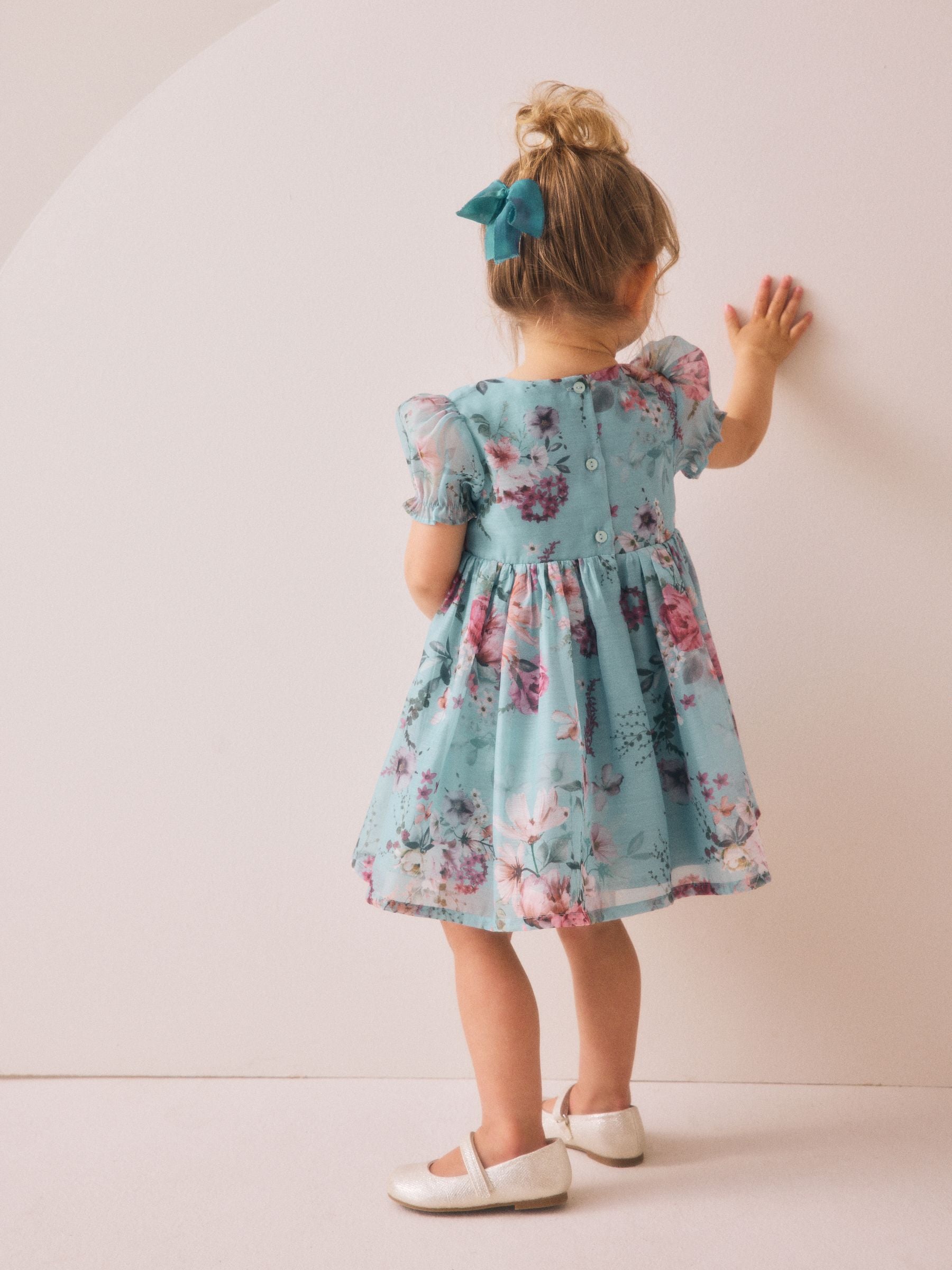 Blue Flower Corsage Dress (3mths-8yrs) image 3