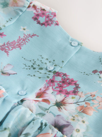 Blue Flower Corsage Dress (3mths-8yrs) image 9