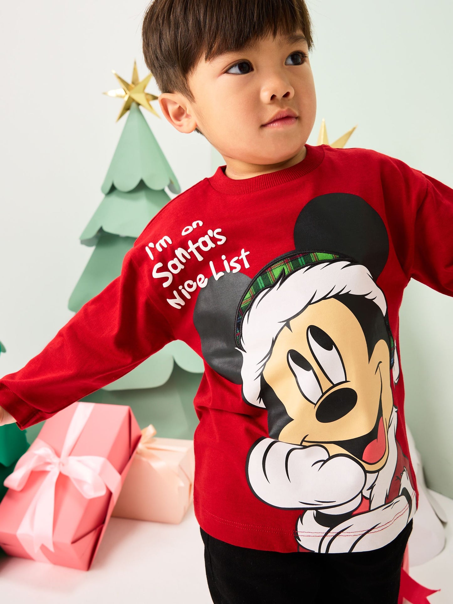 Dsiney Kidz - Red Christmas Bluey Long Sleeve T-Shirt (3mths-8yrs) image 1