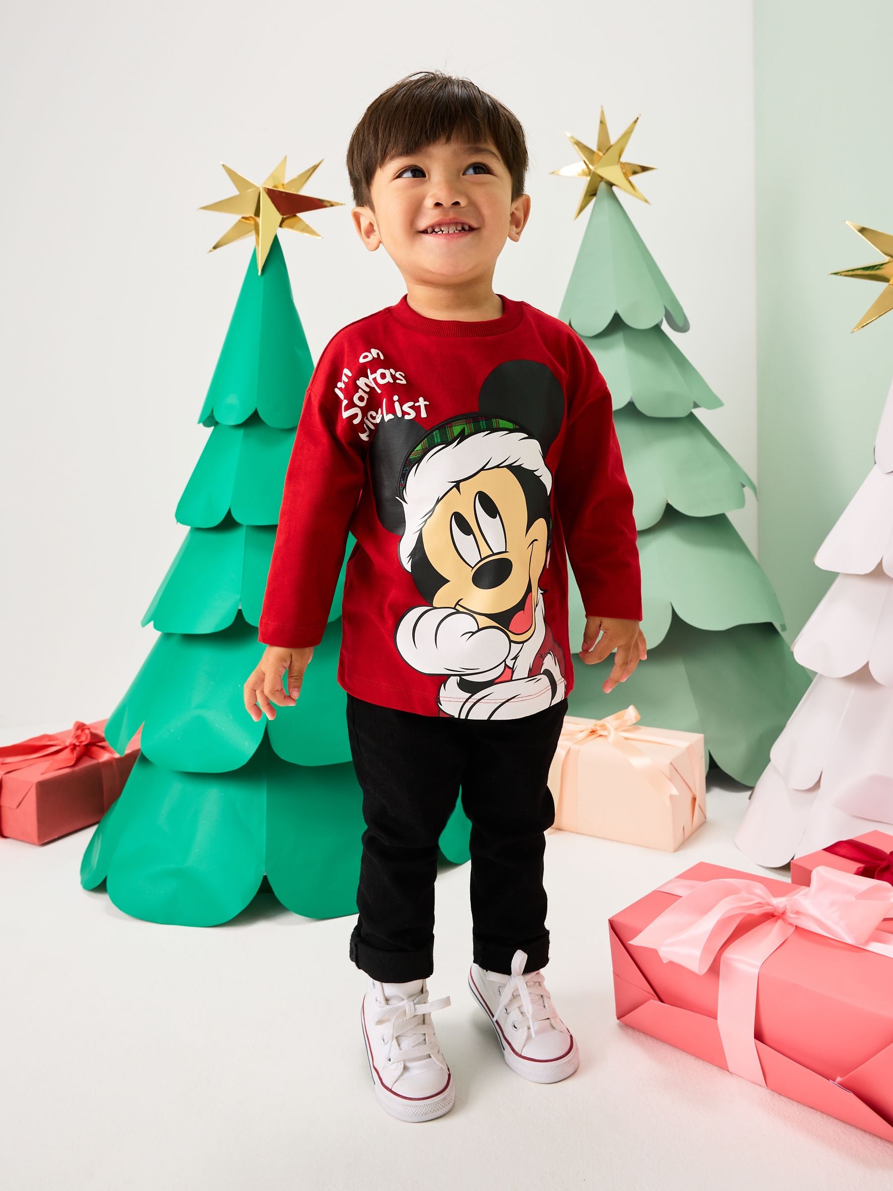 Dsiney Kidz - Red Christmas Bluey Long Sleeve T-Shirt (3mths-8yrs) image 2