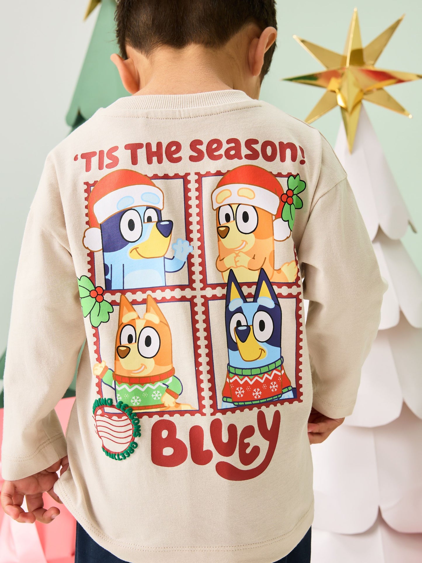 Cream Christmas Long Sleeve T-Shirt (12mths-8yrs)
