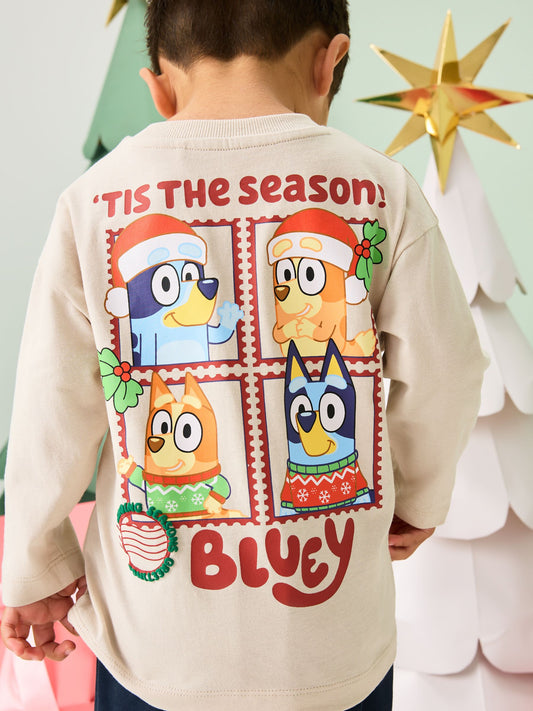 Cream Christmas Long Sleeve T-Shirt (12mths-8yrs)
