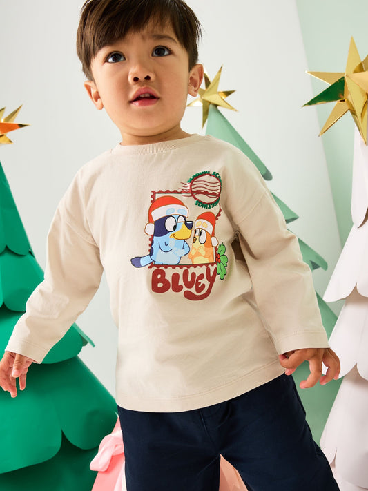 Cream Christmas Long Sleeve T-Shirt (12mths-8yrs)