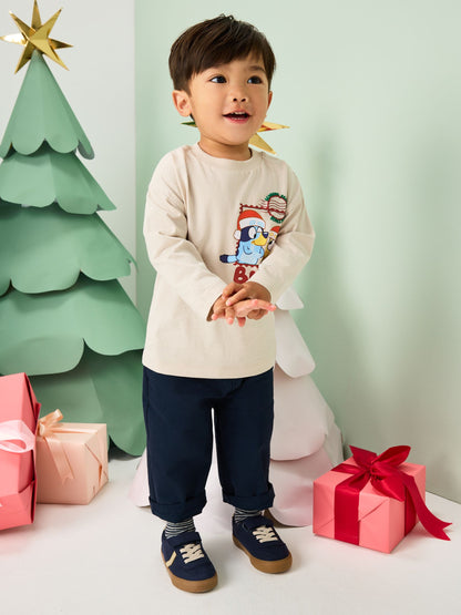 Cream Christmas Long Sleeve T-Shirt (12mths-8yrs)