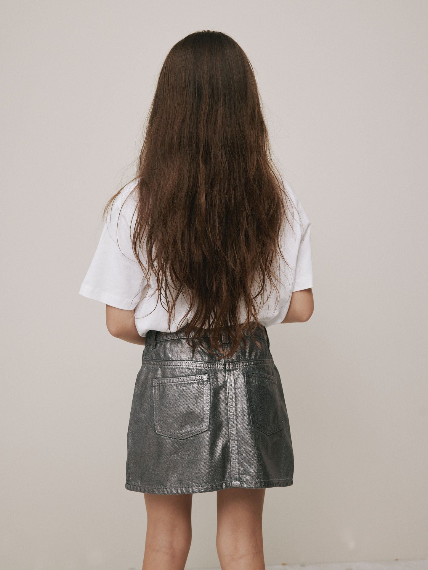 Dsiney Kidz - Charcoal Grey Foil Printed Mini Skirt (3-16yrs) image 3