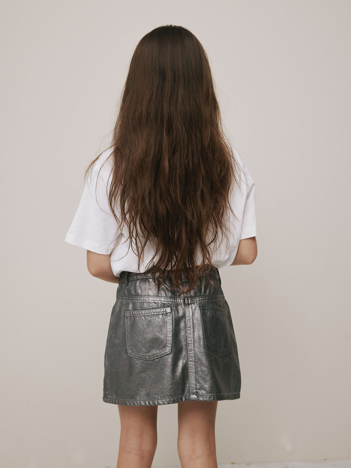 Dsiney Kidz - Charcoal Grey Foil Printed Mini Skirt (3-16yrs) image 3
