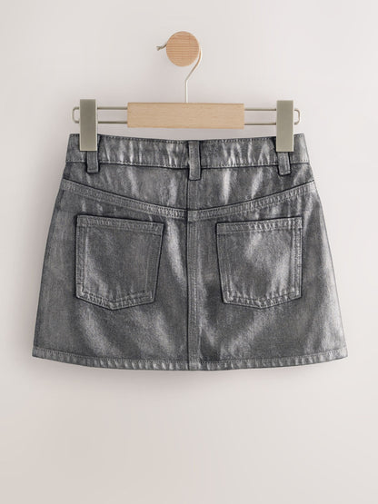 Dsiney Kidz - Charcoal Grey Foil Printed Mini Skirt (3-16yrs) image 5