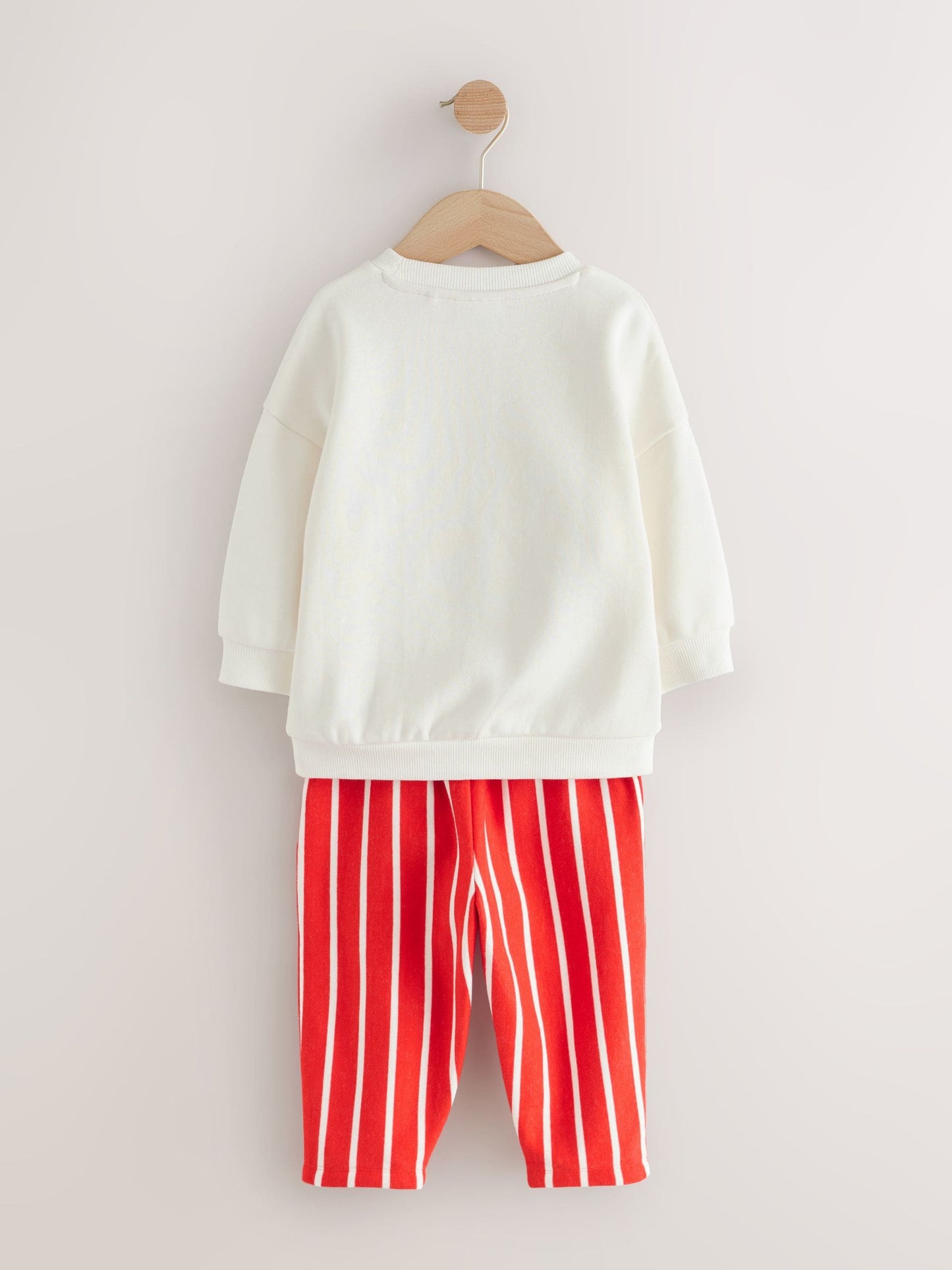 Red/White Christmas Mickey Mouse Crew Sweatshirt and Joggers Set (3mths-8yrs)