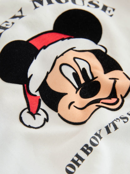 Red/White Christmas Mickey Mouse Crew Sweatshirt and Joggers Set (3mths-8yrs)