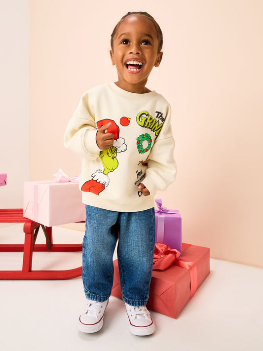 White The Grinch Crew Sweatshirt (6mths-8yrs)