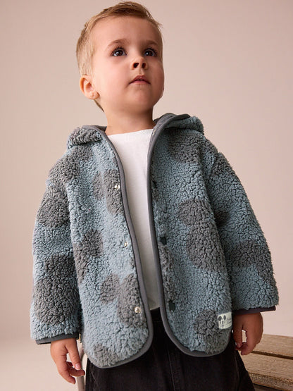 Grey Mickey Mouse Fleece Zip Through Hooded Jacket (3mths-8yrs)