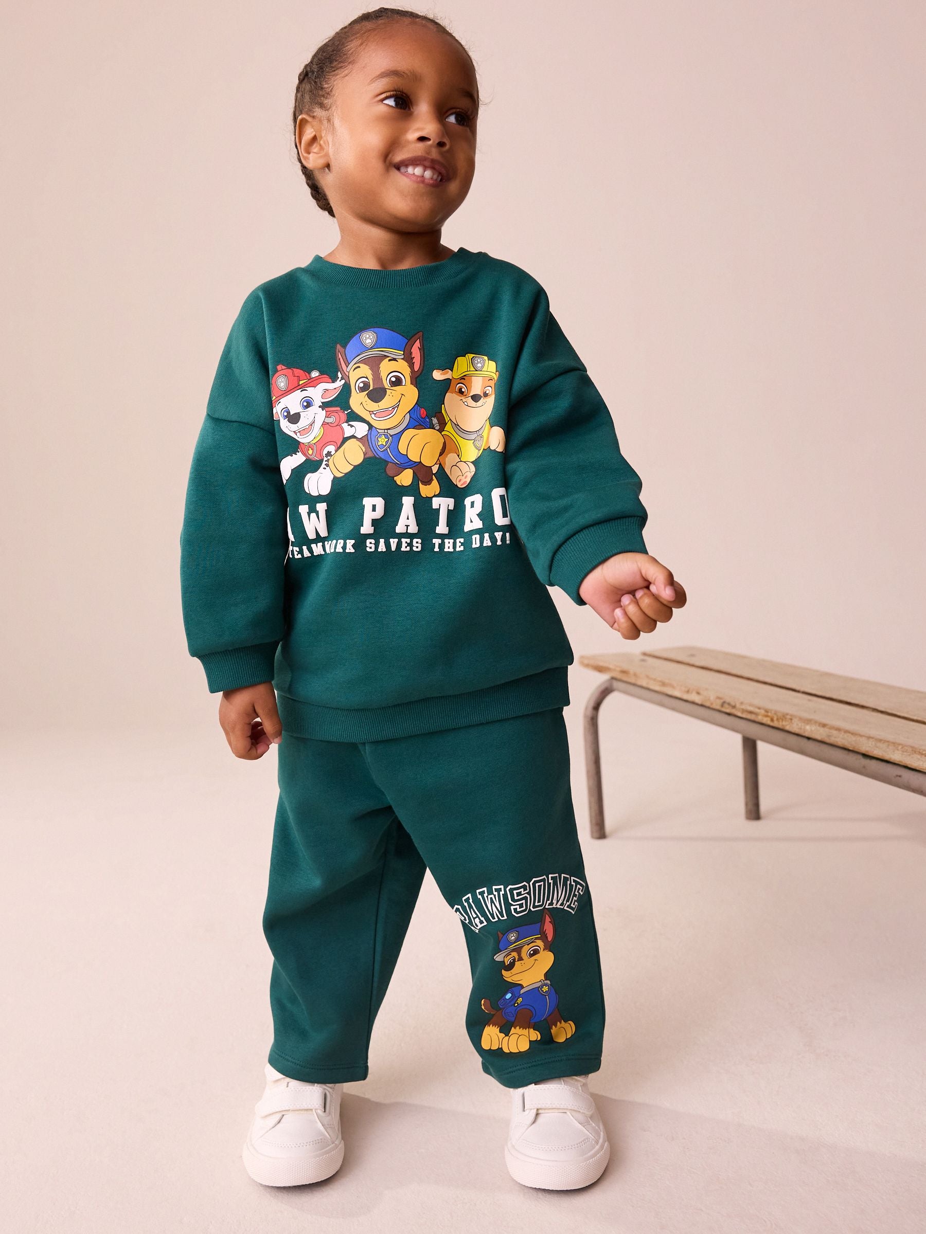Forest Green Paw Patrol Crew Sweatshirt and Joggers Set (6mths-8yrs) image 1
