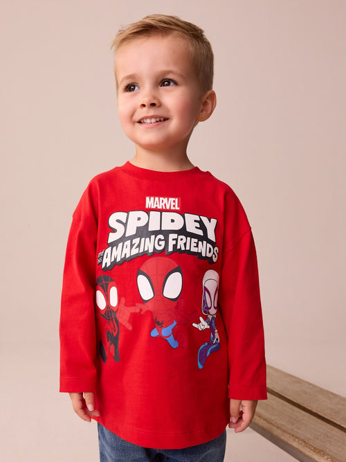 Red Marvel Long Sleeve T-Shirt (9mths-8yrs) image 1