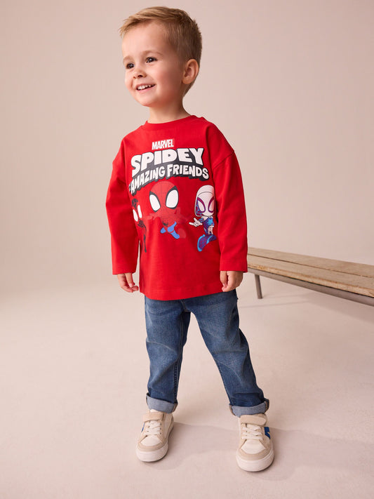 Red Marvel Long Sleeve T-Shirt (9mths-8yrs) image 3