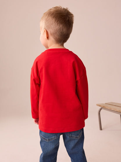Red Marvel Long Sleeve T-Shirt (9mths-8yrs) image 4