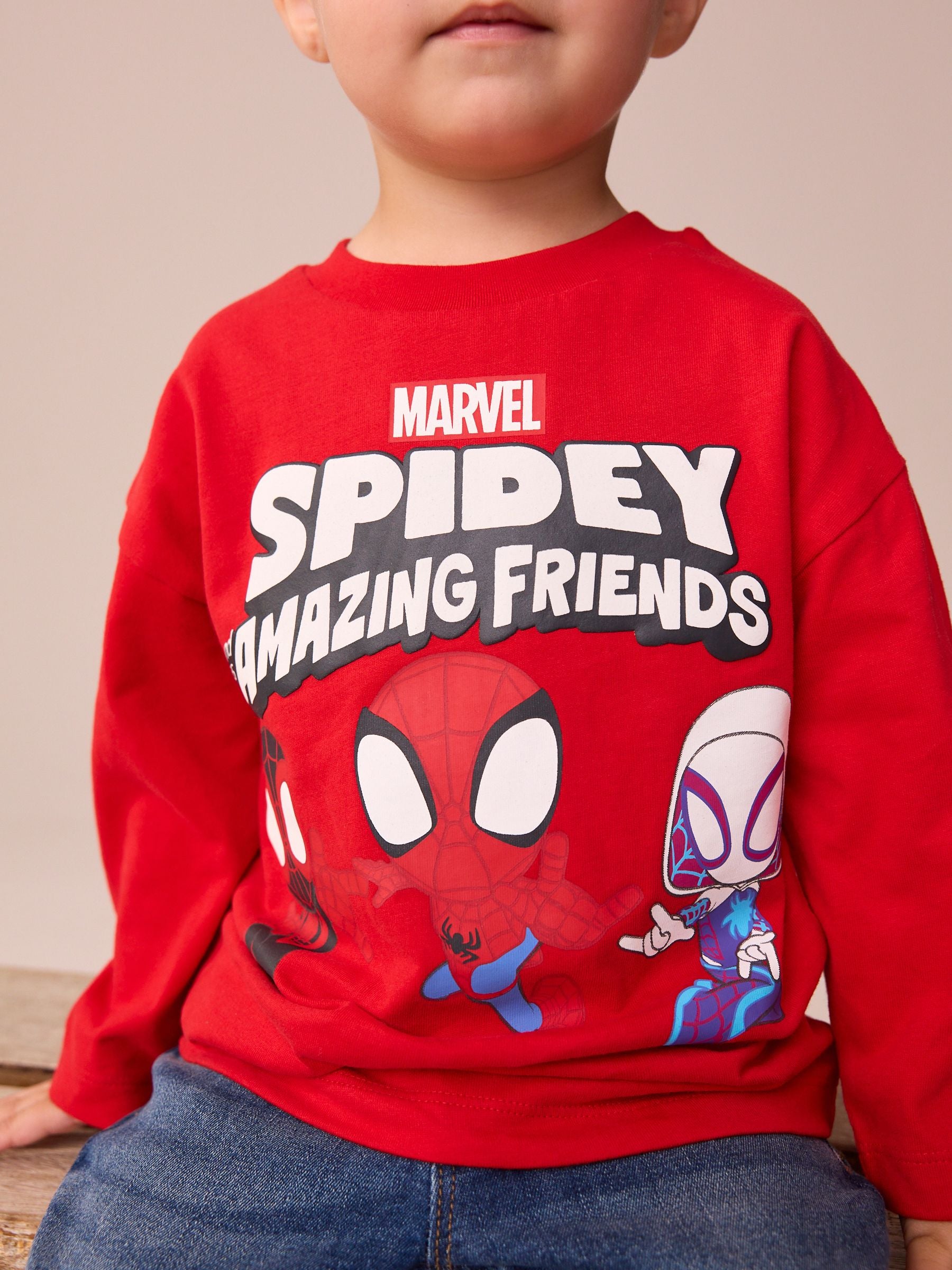 Red Marvel Long Sleeve T-Shirt (9mths-8yrs) image 5
