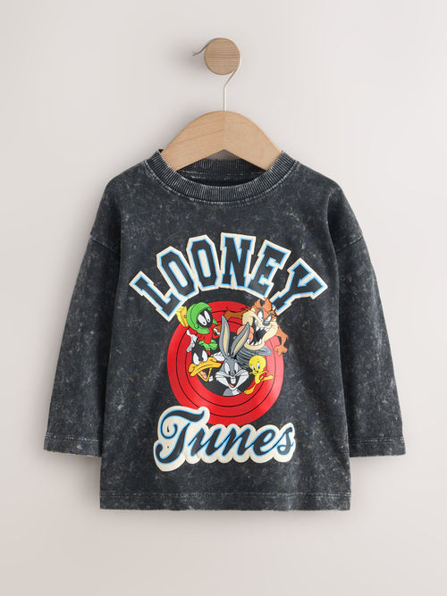 Charcoal Grey Looney Tunes Long Sleeve T-Shirt (3mths-8yrs) image 1