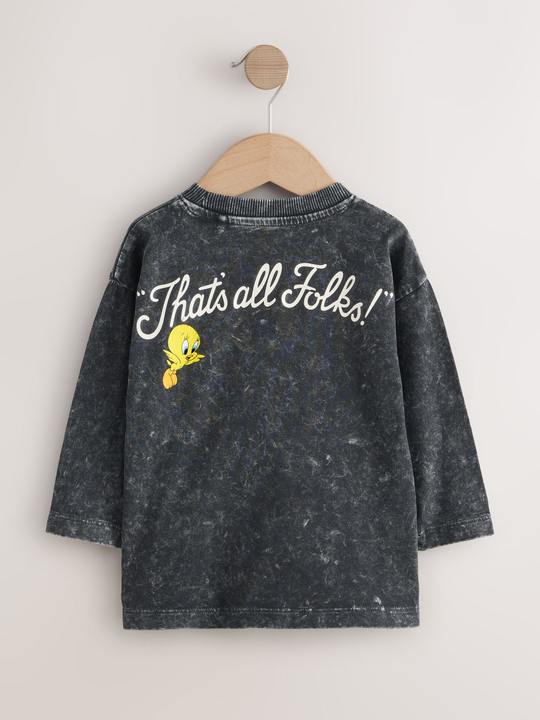 Charcoal Grey Looney Tunes Long Sleeve T-Shirt (3mths-8yrs) image 3