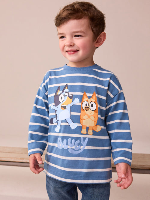 Blue/white Bluey Long Sleeve T-Shirt (6mths-8yrs) image 1