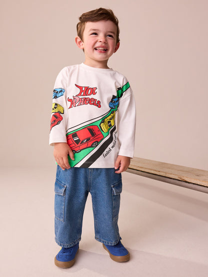 Dsiney Kidz - White Hot Wheels Long Sleeve T-Shirt (3mths-8yrs) image 2
