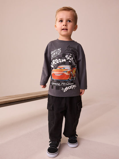 Dsiney Kidz - Charcoal Grey Long Sleeve Disney Cars T-Shirt (9mths-8yrs) image 2