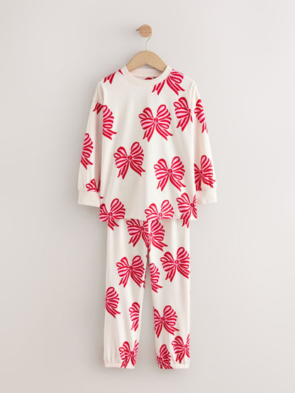 Red Bows/Hearts Joggers Pyjamas 3 Pack (3-16yrs)