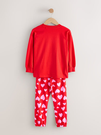 Red Bows/Hearts Joggers Pyjamas 3 Pack (3-16yrs)