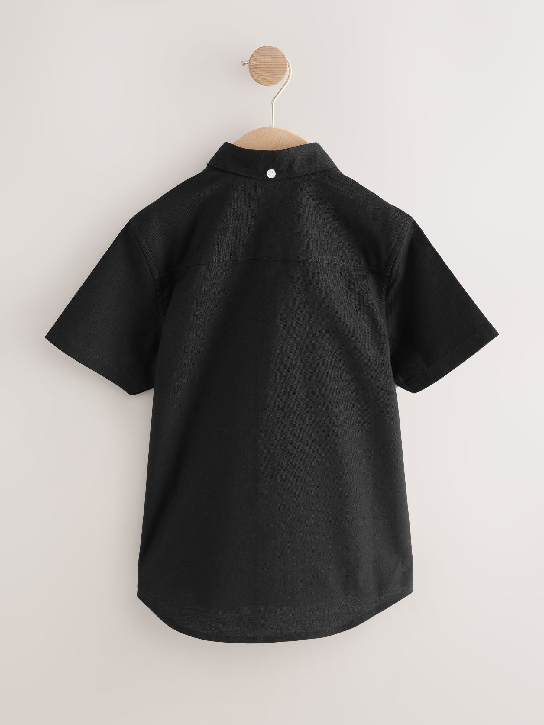 Dsiney Kidz - Black Logo Short Sleeve Cotton Rich Oxford Shirt (3-16yrs) image 2