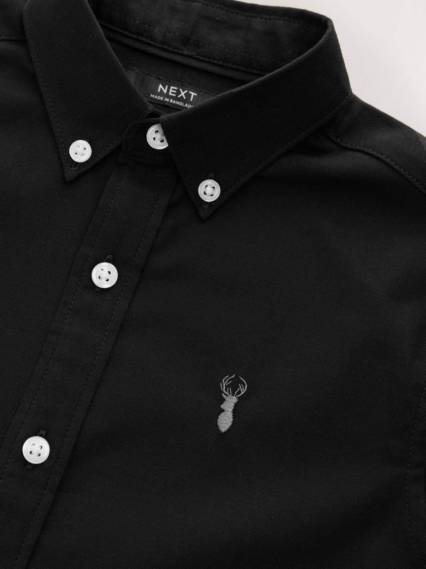 Dsiney Kidz - Black Logo Short Sleeve Cotton Rich Oxford Shirt (3-16yrs) image 3