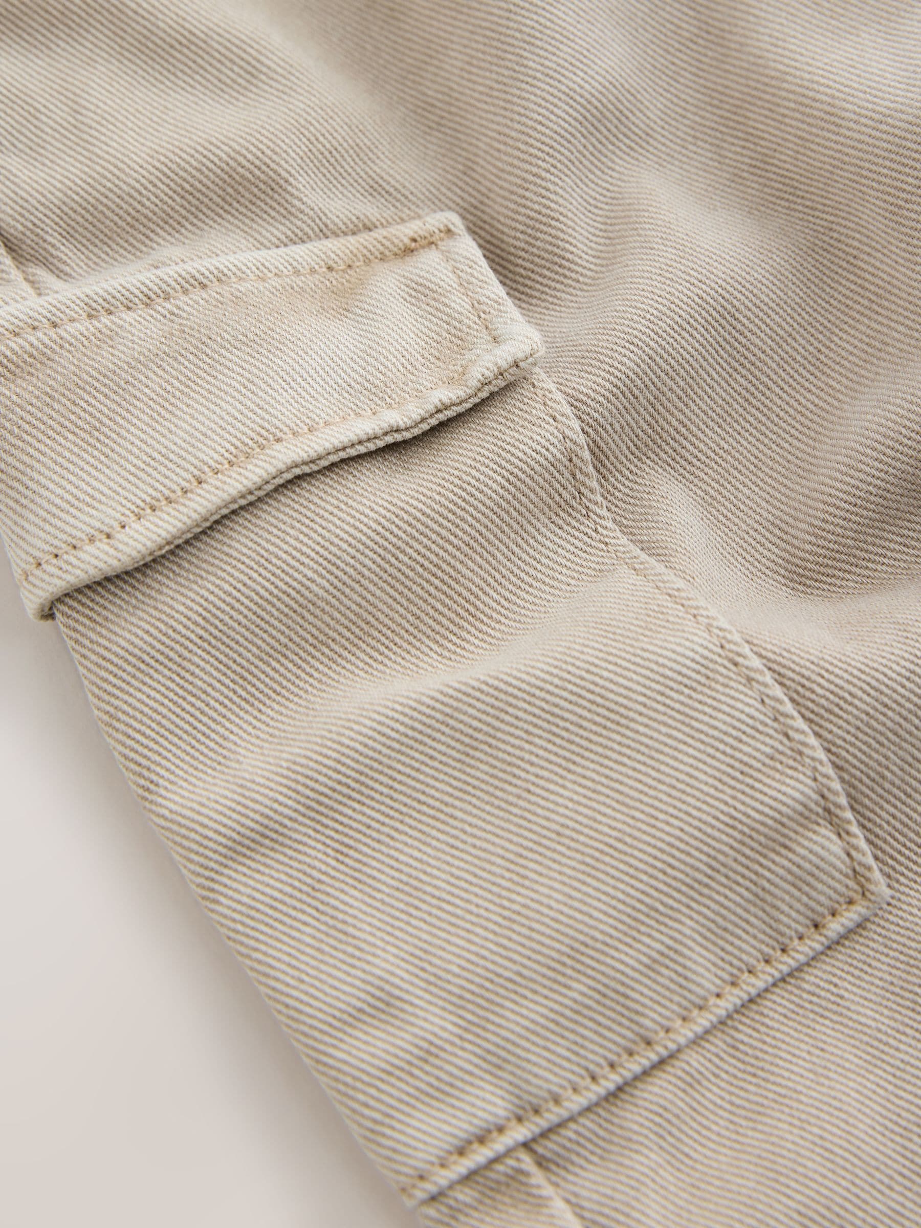 Stone Washed Wide Leg Cargo Trousers (3mths-7yrs) image 6