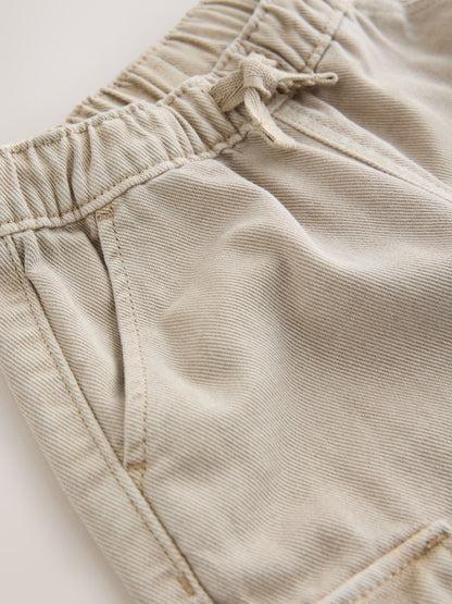 Stone Washed Wide Leg Cargo Trousers (3mths-7yrs) image 7