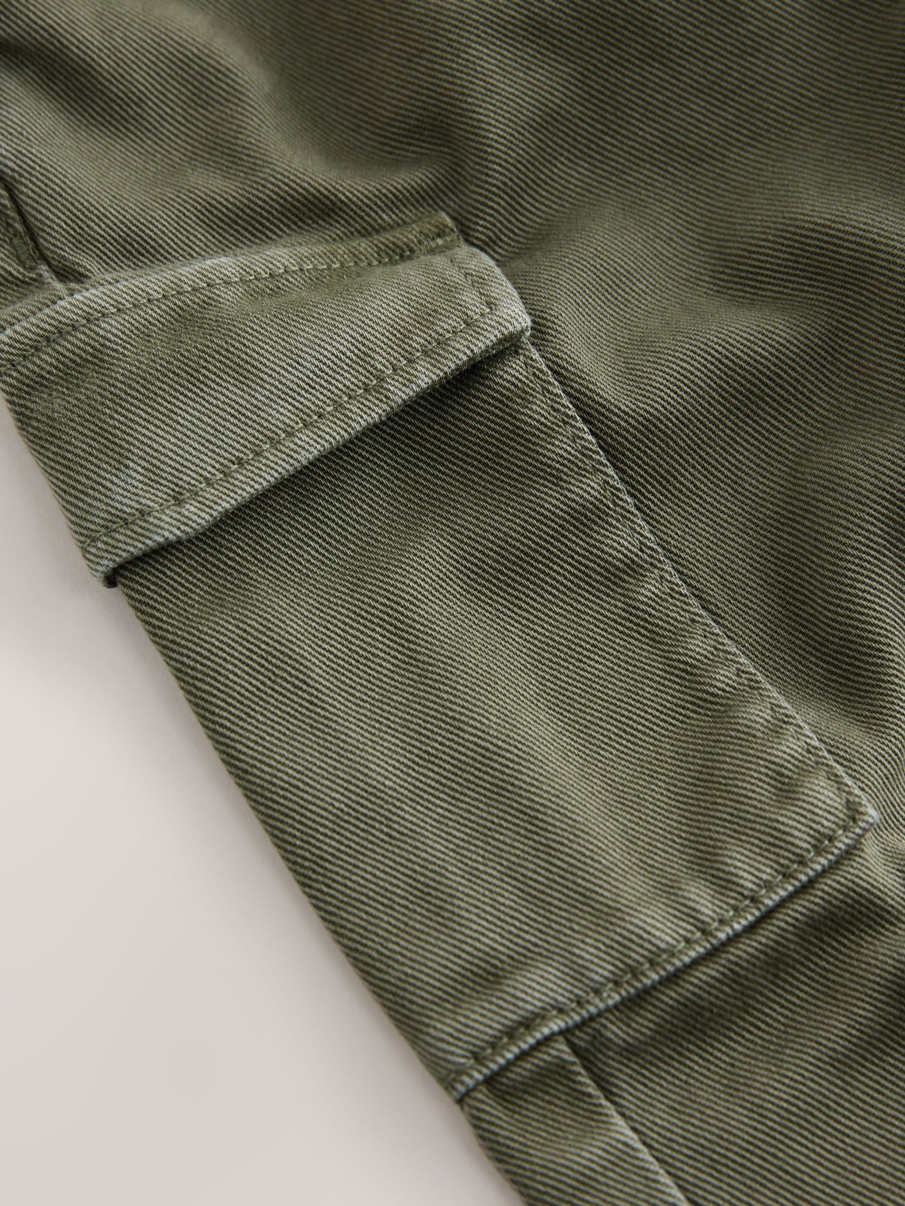 Khaki Green Washed Wide Leg Cargo Trousers (3mths-7yrs) image 7