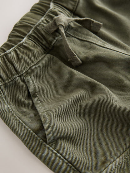 Khaki Green Washed Wide Leg Cargo Trousers (3mths-7yrs) image 8