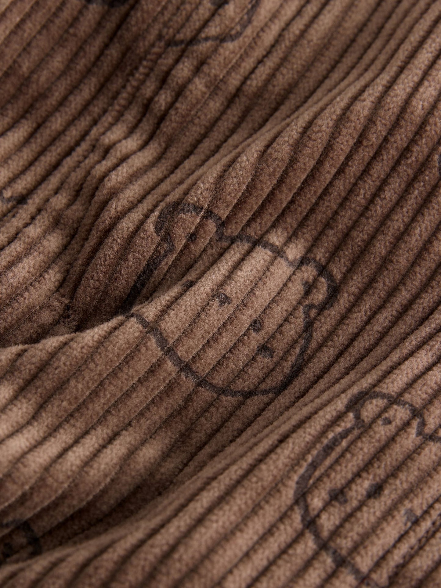 Brown Bear Print Corduroy Dungarees (3mths-7yrs)