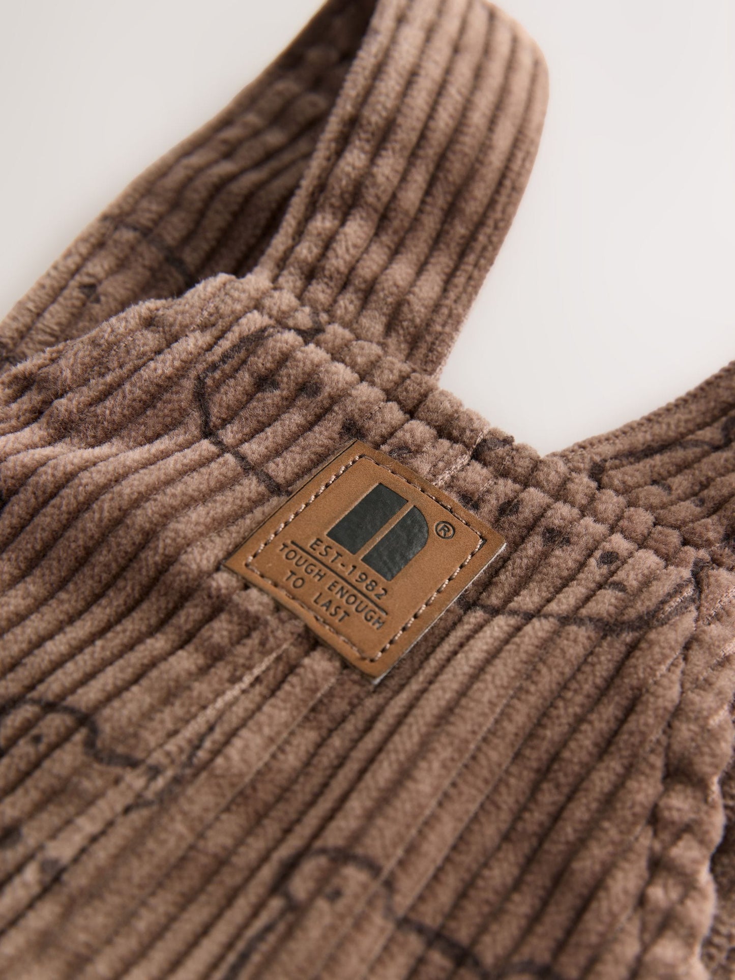 Brown Bear Print Corduroy Dungarees (3mths-7yrs)