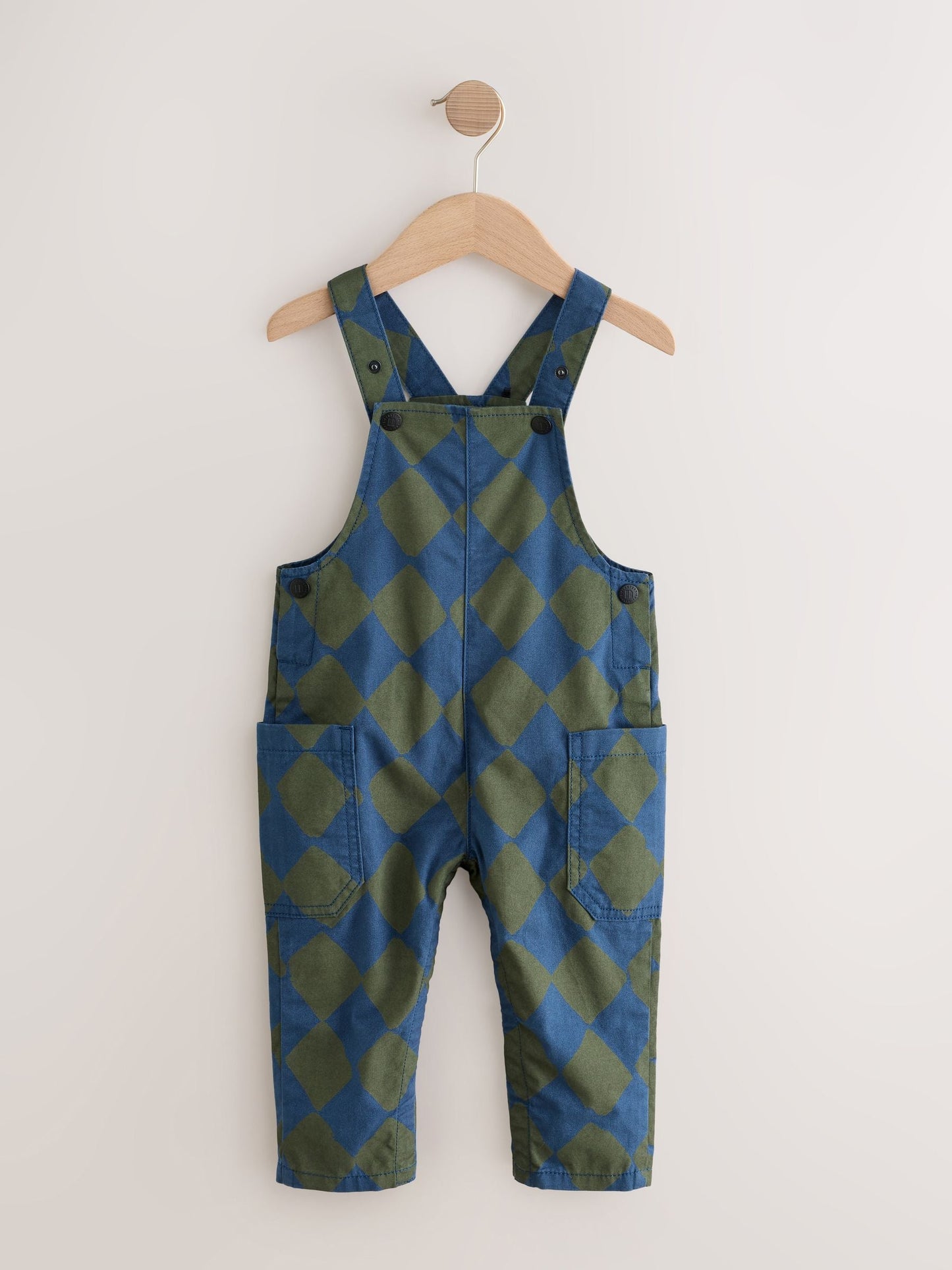 Green/Blue Harlequin Dungarees (3mths-7yrs)
