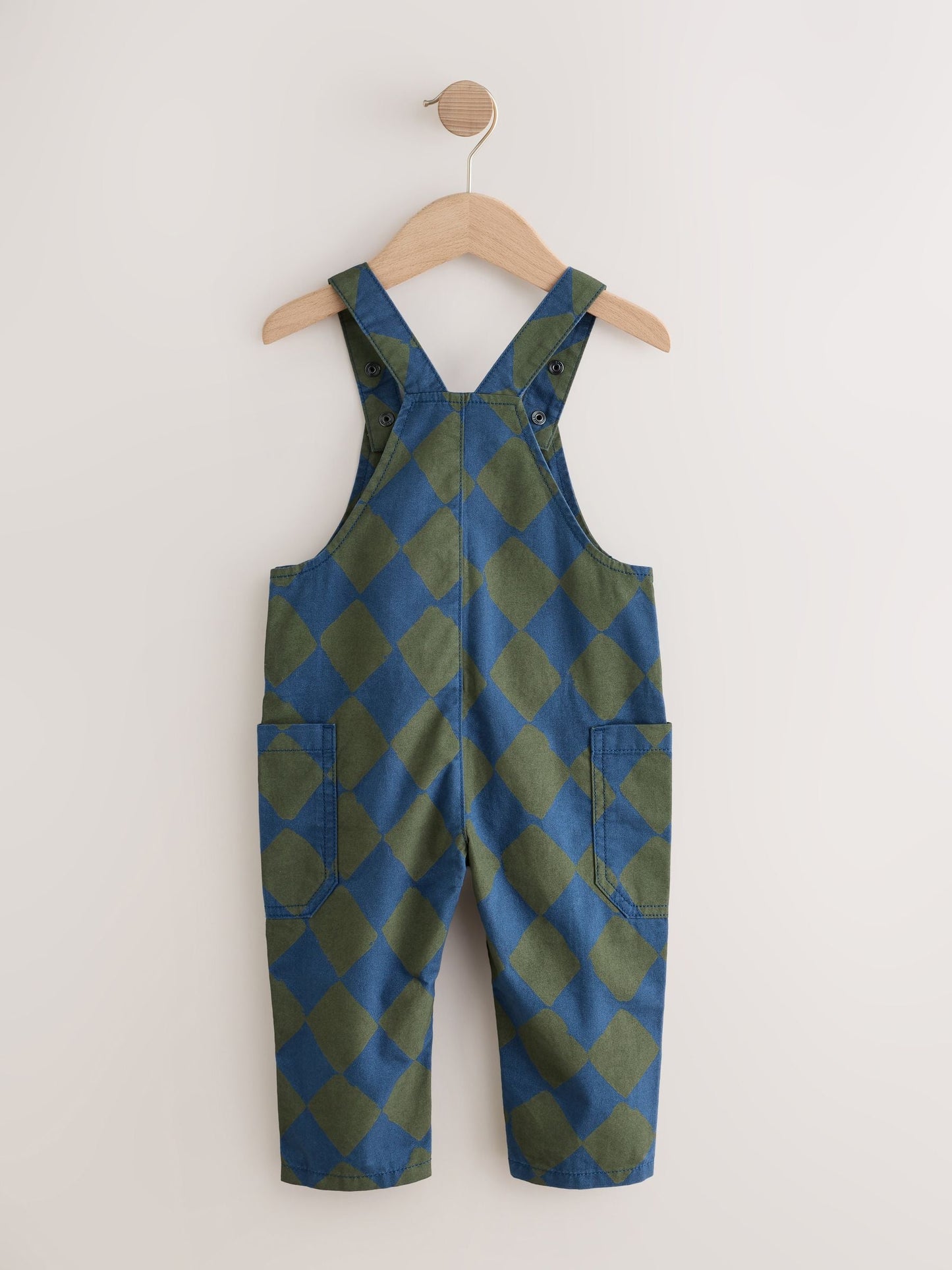 Green/Blue Harlequin Dungarees (3mths-7yrs)