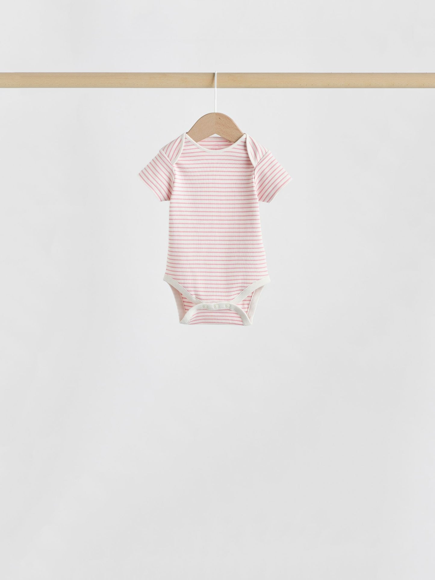 Pink Heart Baby Short Sleeve Bodysuits 5 Pack image 5