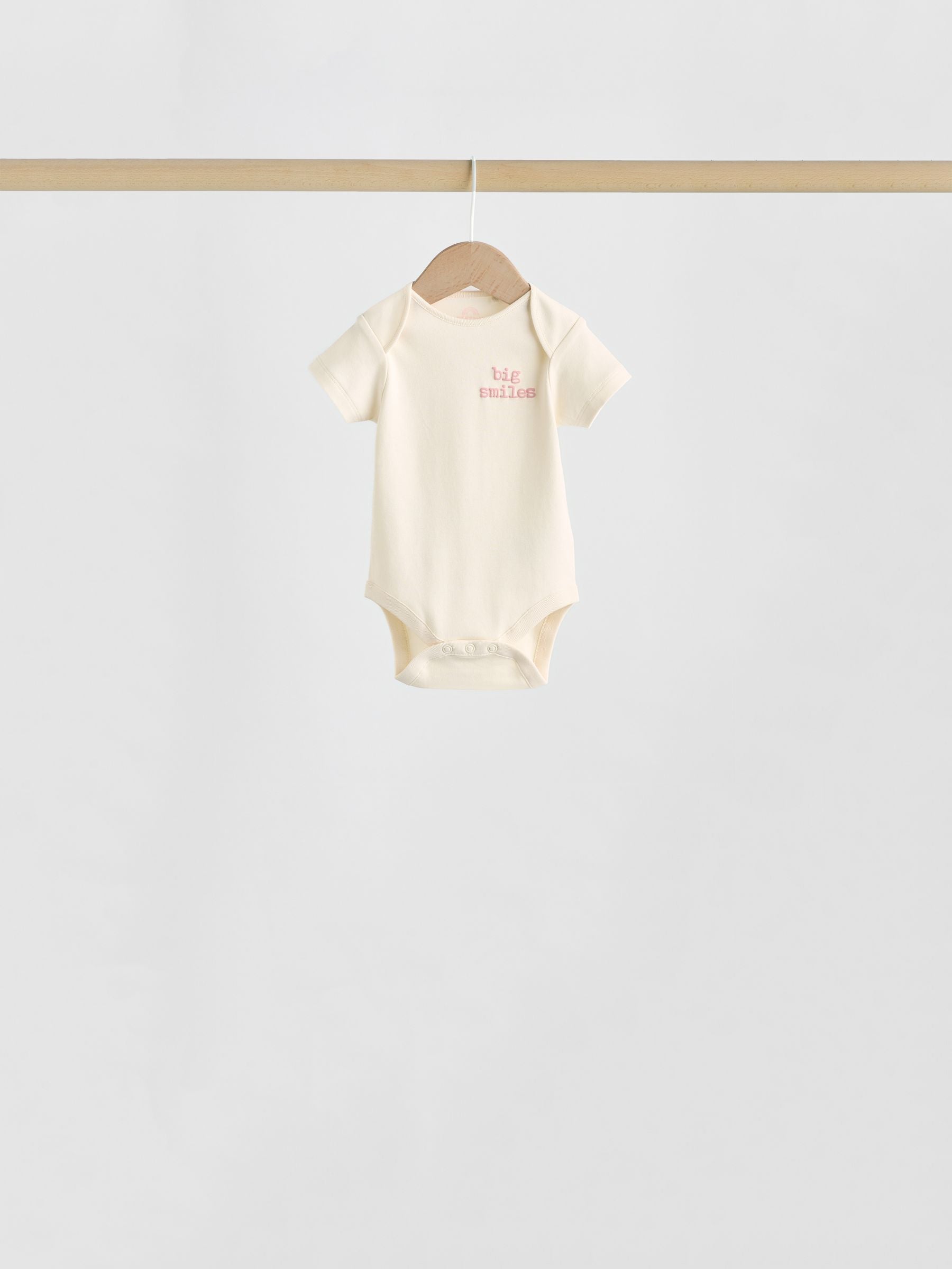 Pink Heart Baby Short Sleeve Bodysuits 5 Pack image 6