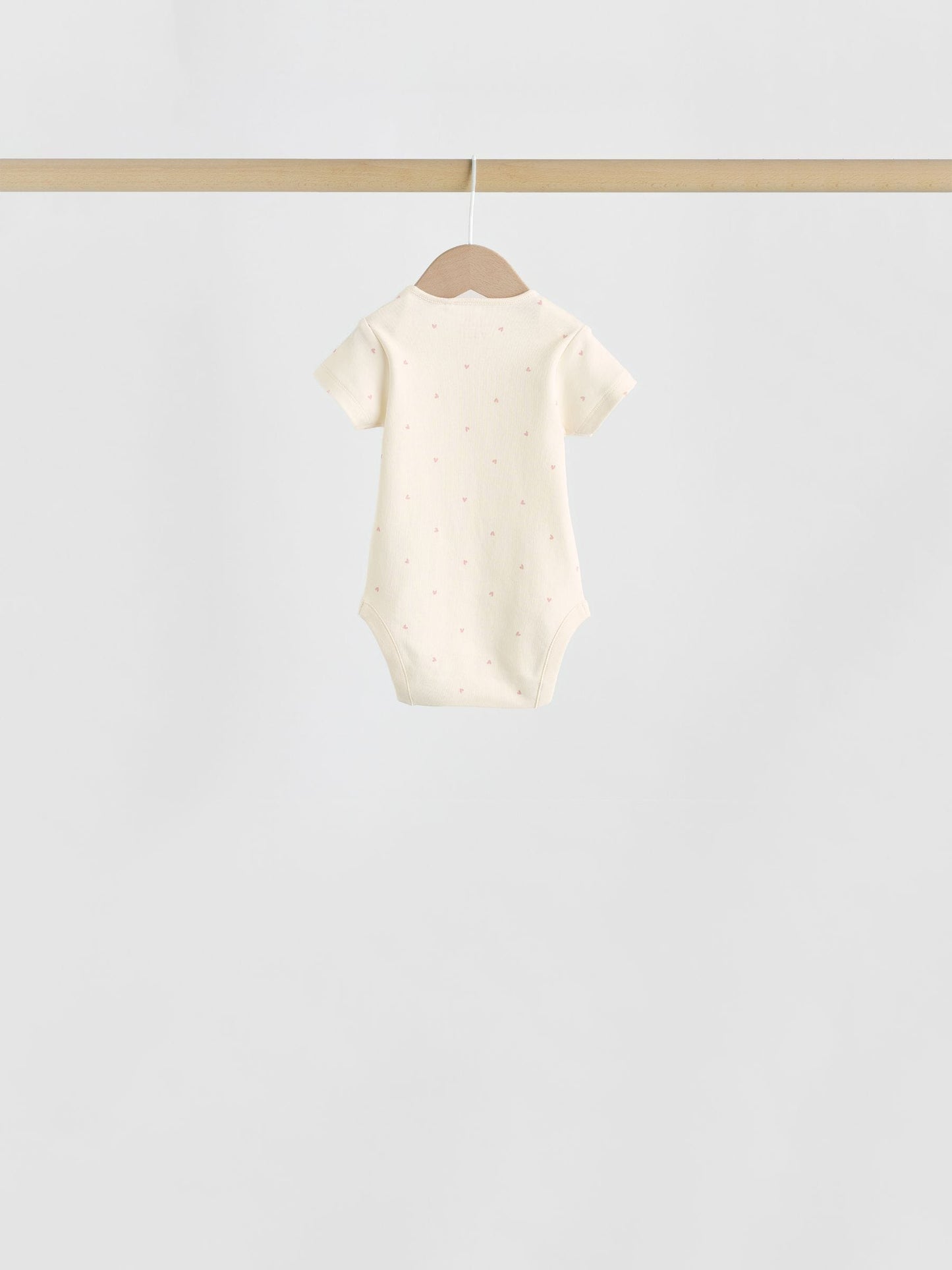 Pink Heart Baby Short Sleeve Bodysuits 5 Pack image 8