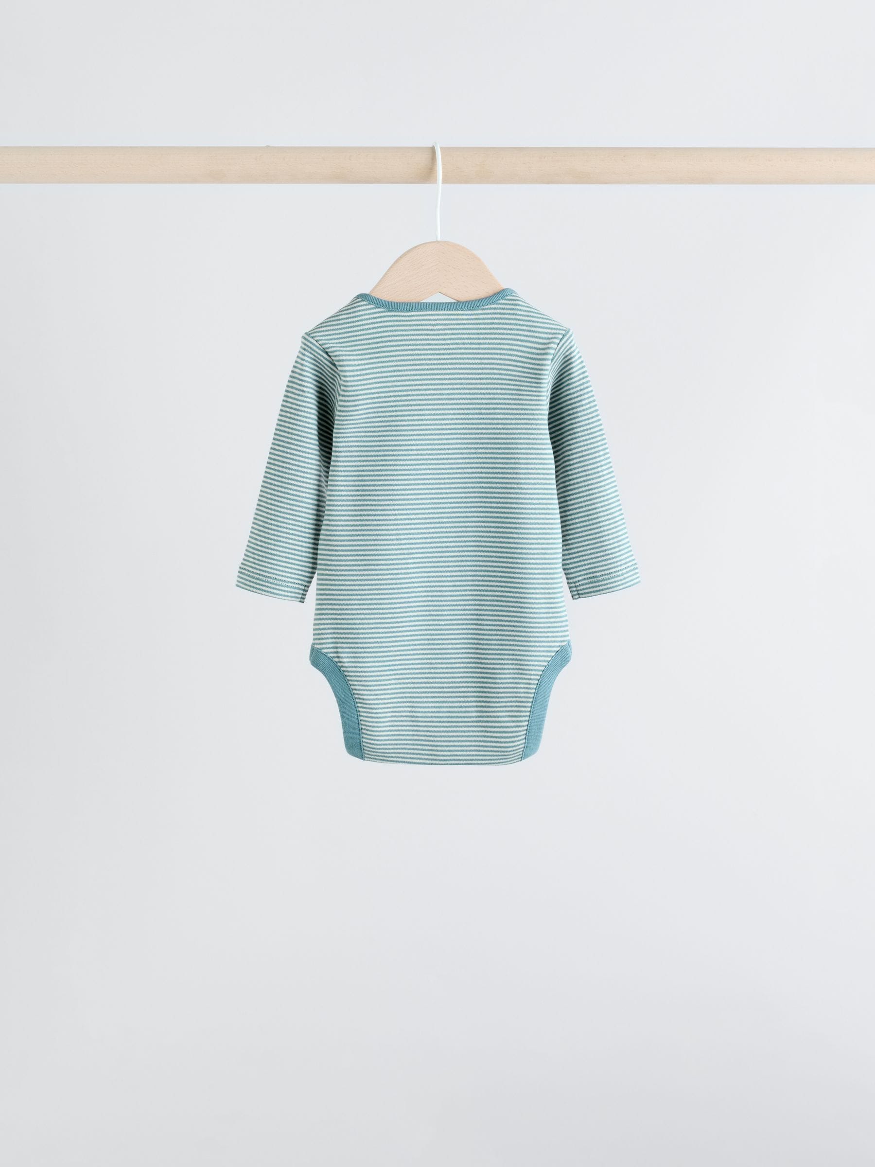 Blue Hamish Long Sleeve Bodysuits 3 Pack image 5