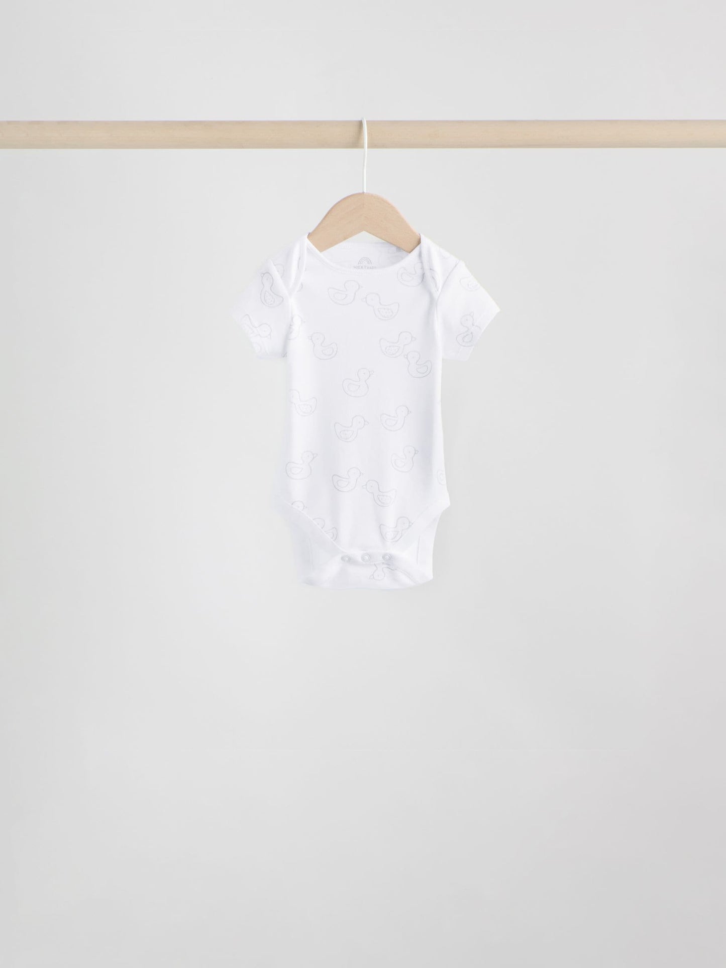 Grey Baby Short Sleeved Bodysuits 5 Pack image 4
