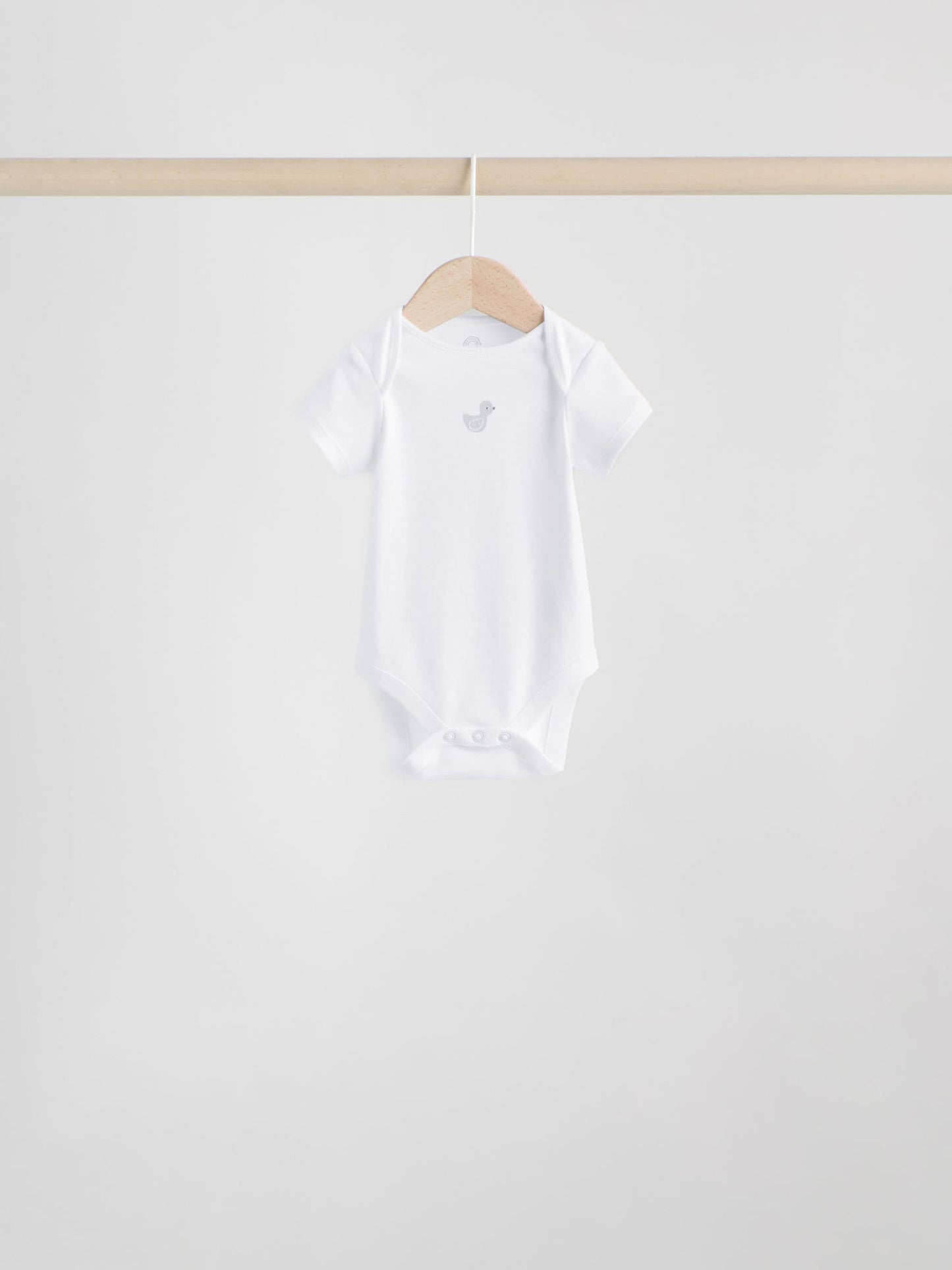 Grey Baby Short Sleeved Bodysuits 5 Pack image 5