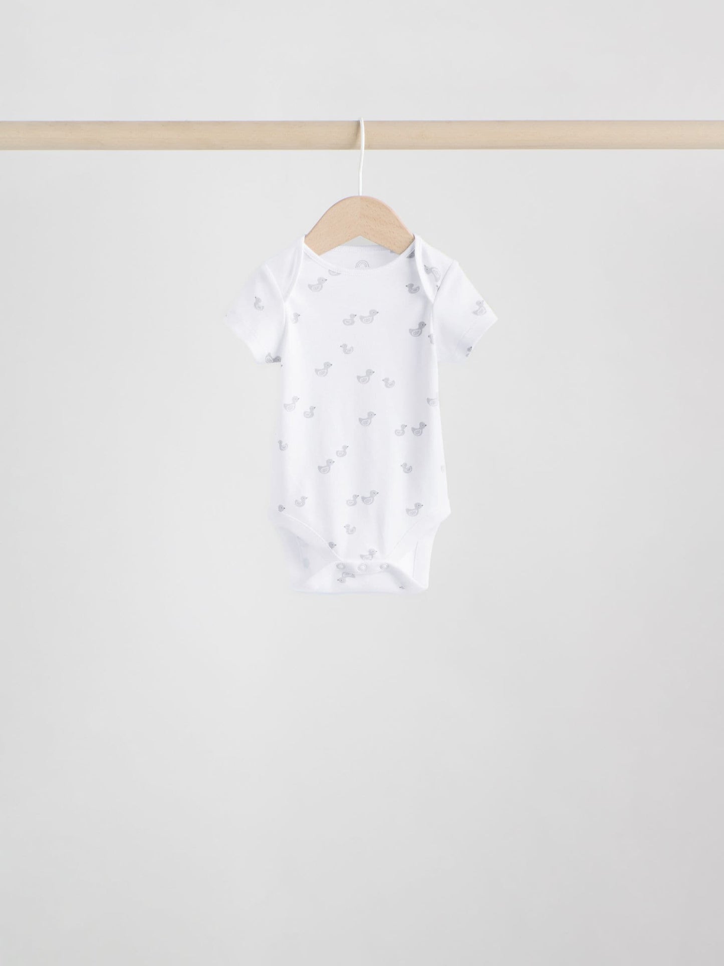 Grey Baby Short Sleeved Bodysuits 5 Pack image 6