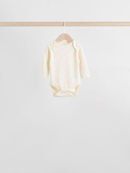 Sage Green Baby Long Sleeve Bodysuits 5 Pack - image 5